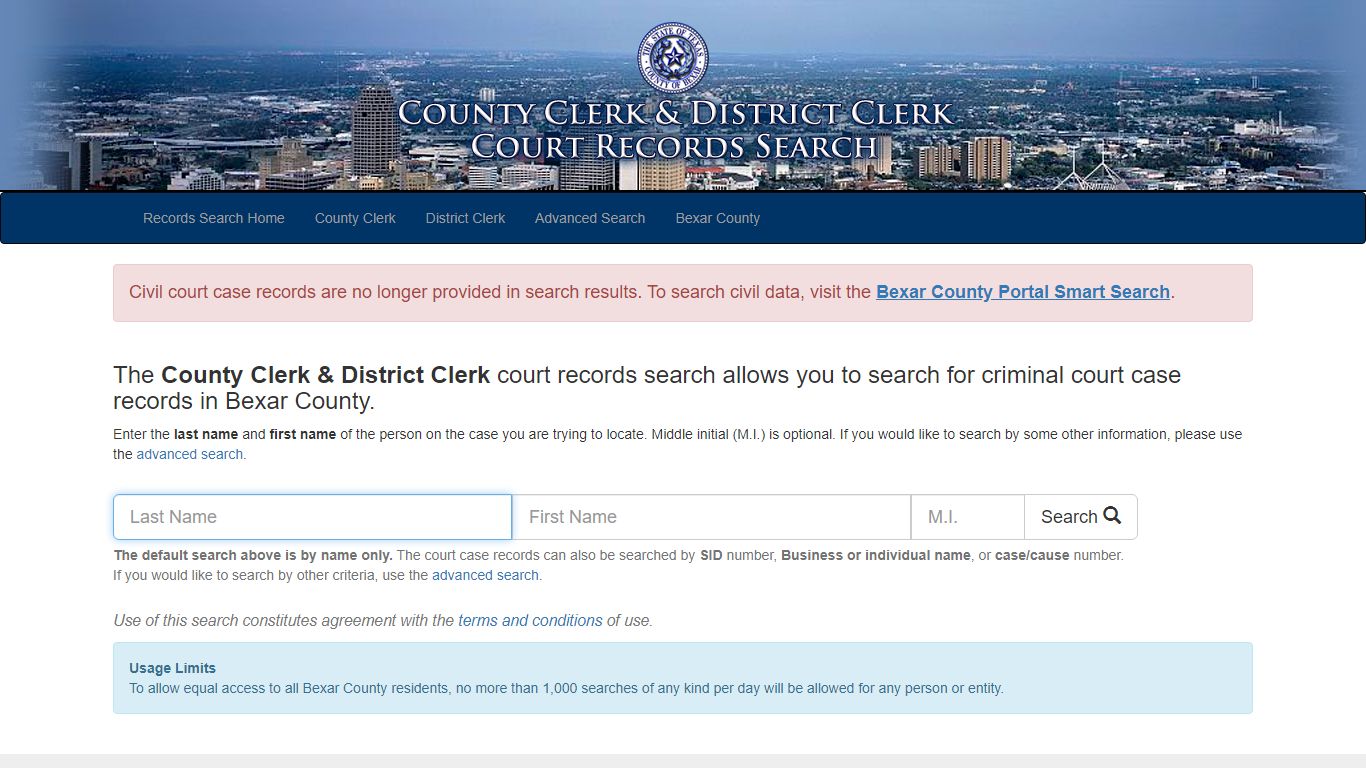 Find Records by... - Bexar County, Texas